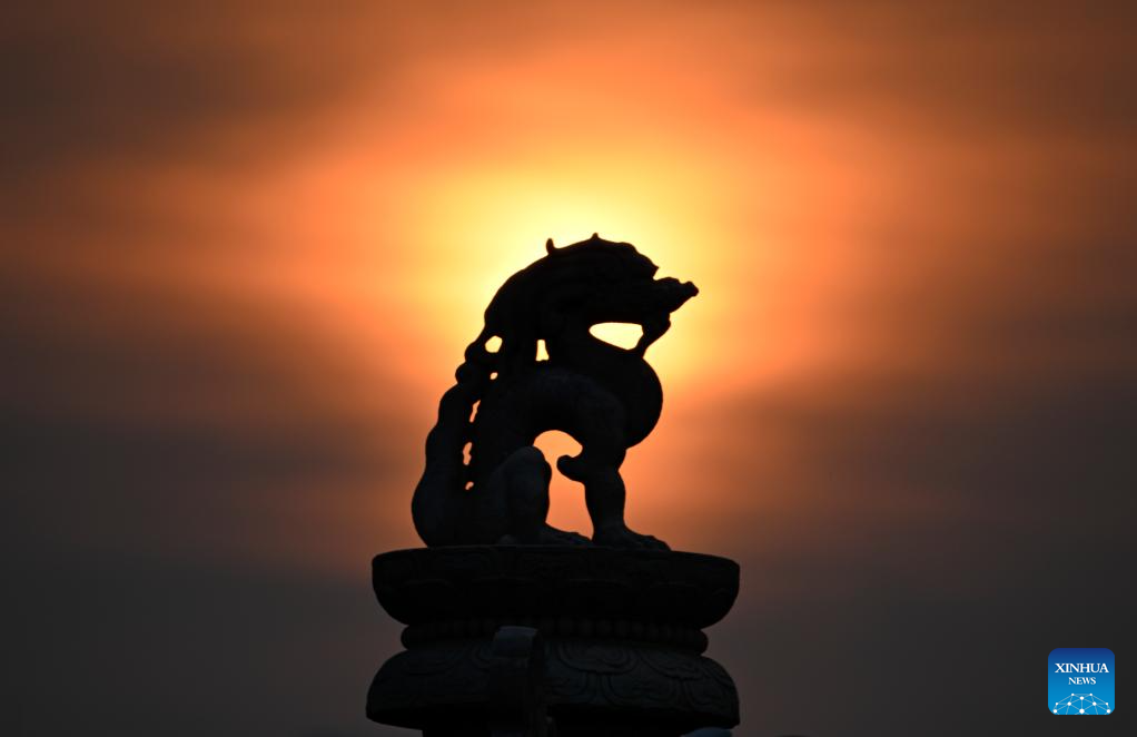 Sunrise scenery in Beijing