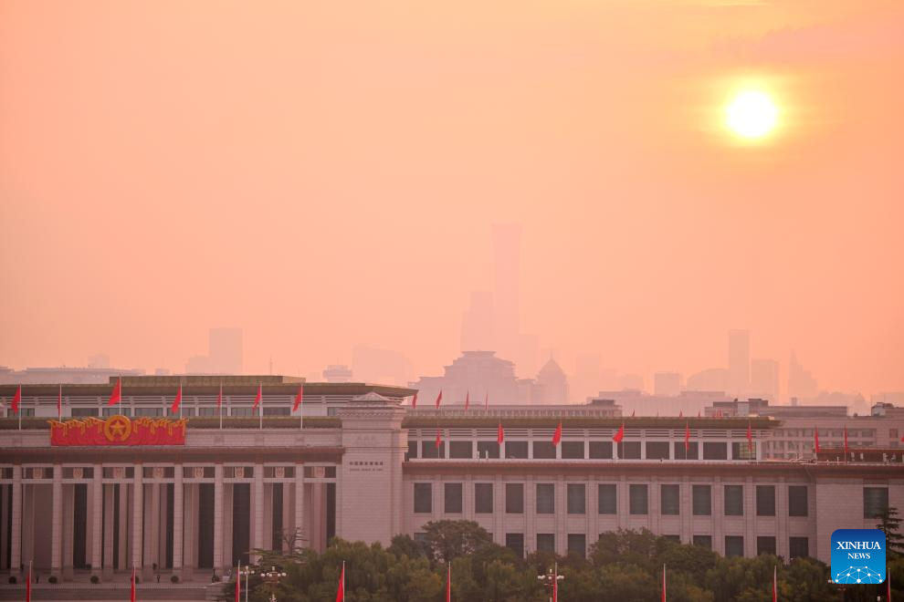 Sunrise scenery in Beijing