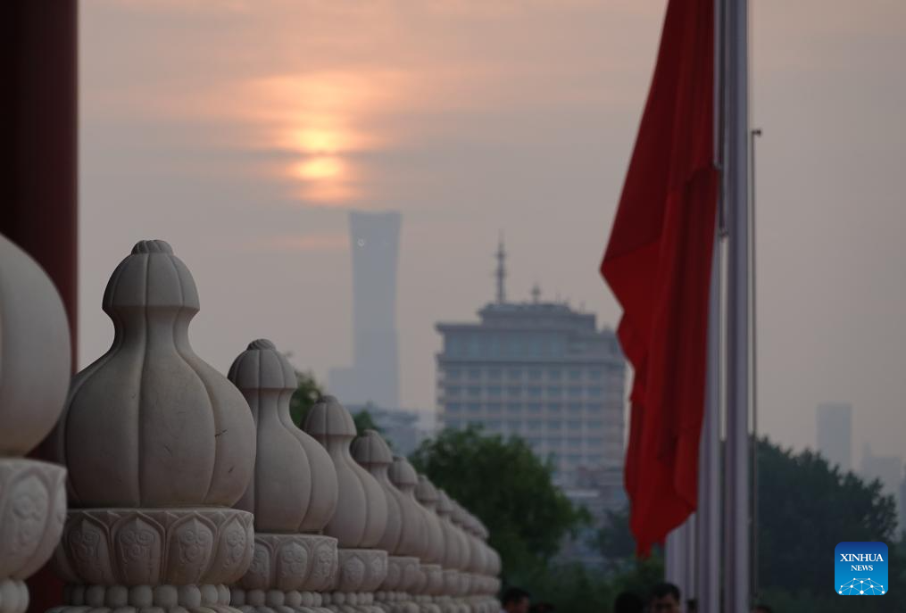 Sunrise scenery in Beijing
