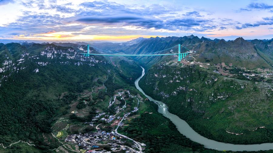 World's highest bridge opens to traffic in China's mountainous southwest