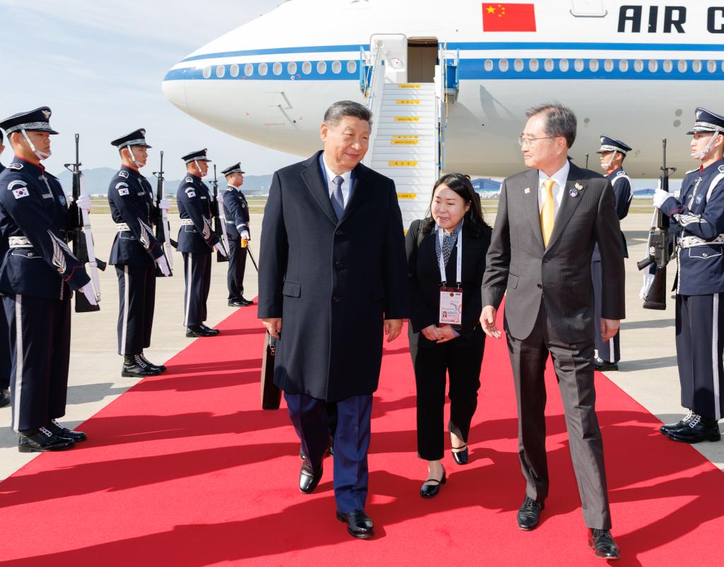 Xi lands in South Korea for APEC meeting, state visit