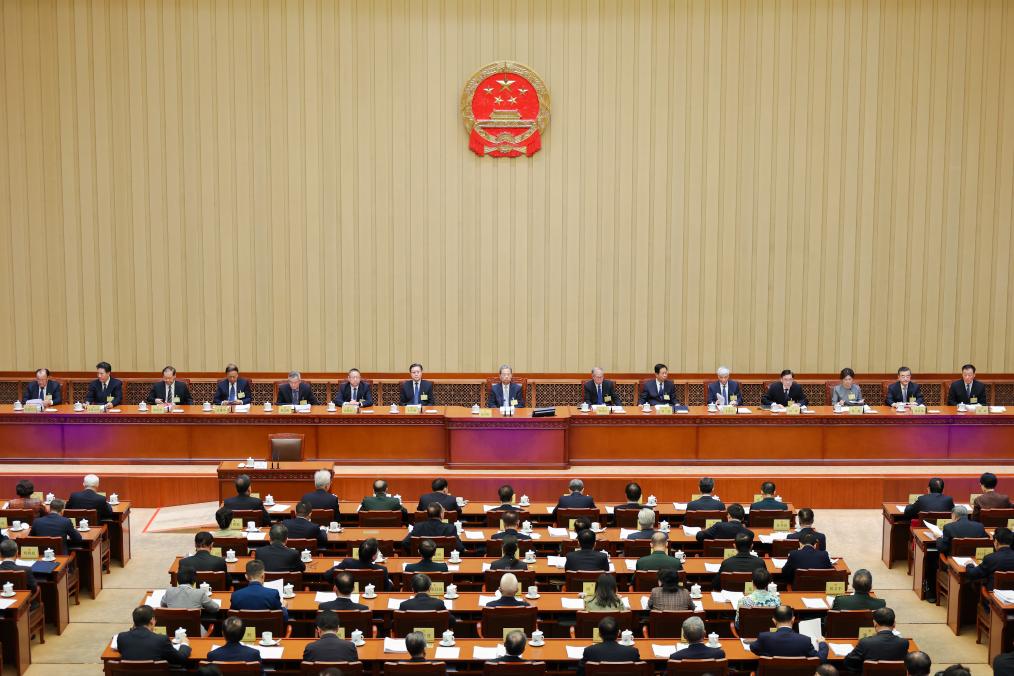 Chinese legislators hear reports at NPC standing committee session