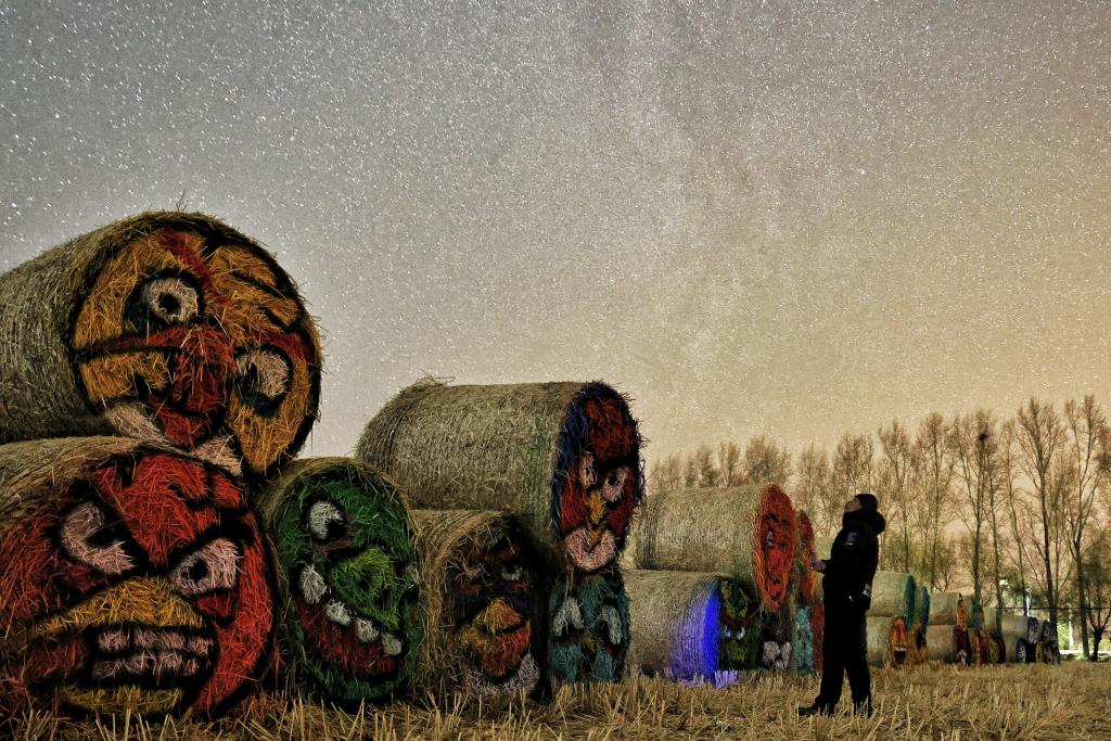 Magnificent view of starry autumn nights in NE China's Heilongjiang