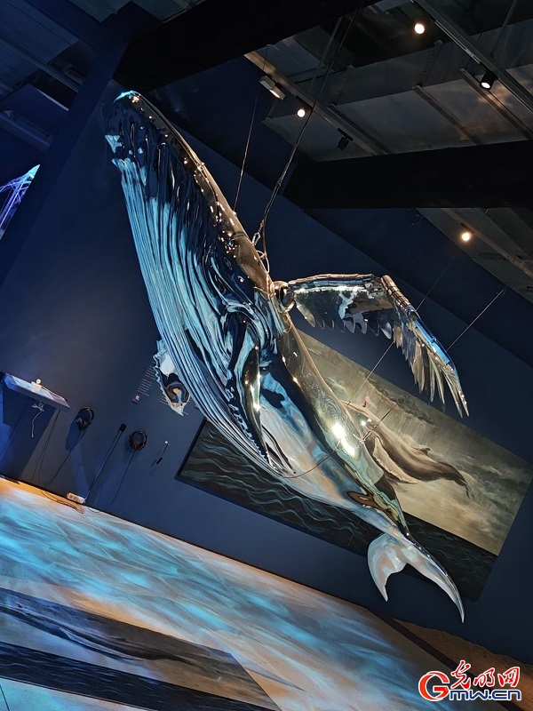 Visitors explore immersive contemporary art exhibition in Beijing