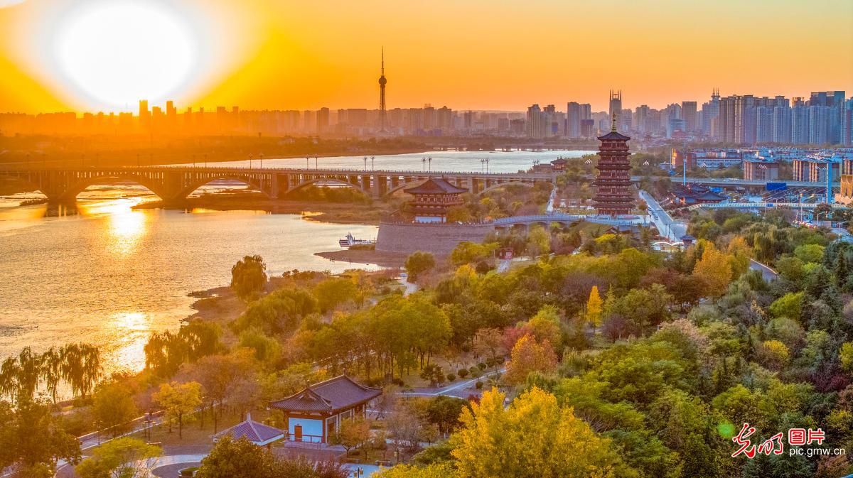 Picturesque scenery at Luohe River in C China