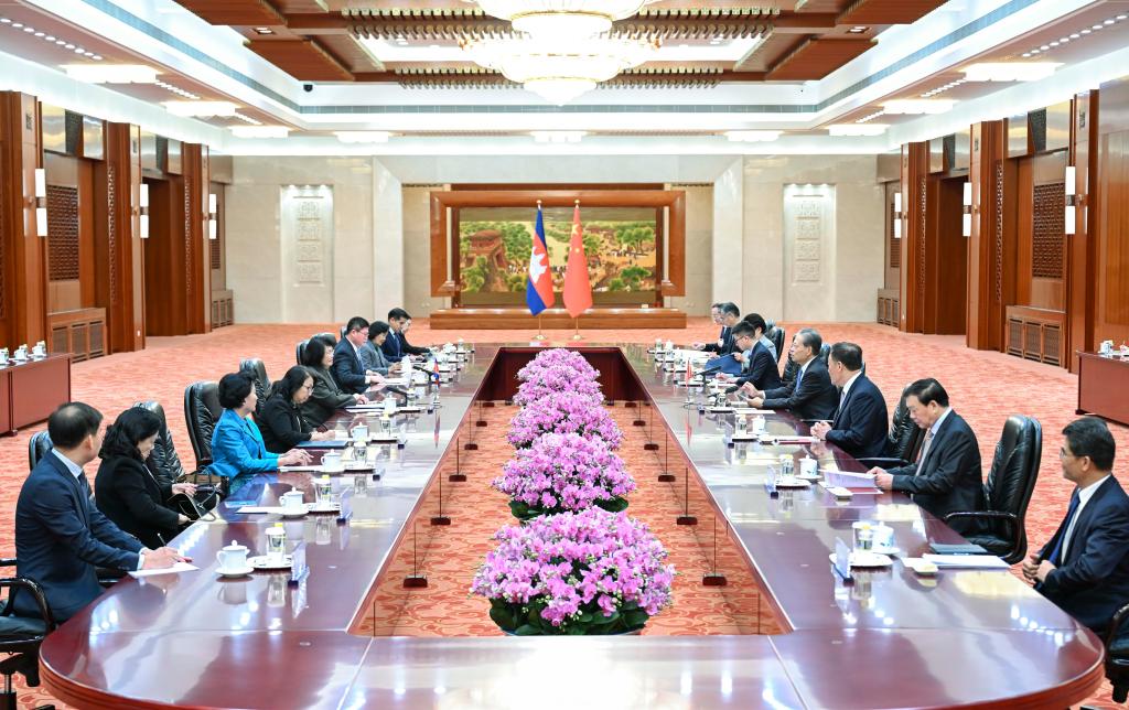 China's top legislator meets Cambodia's National Assembly president