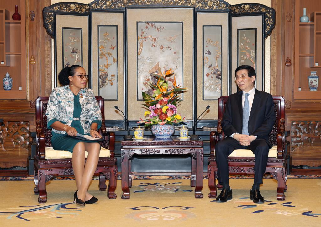 China's top political advisor meets president of Dominica