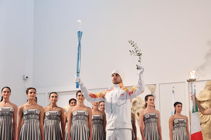 Flame for 2026 Milan-Cortina Winter Olympics lit in Ancient Olympia