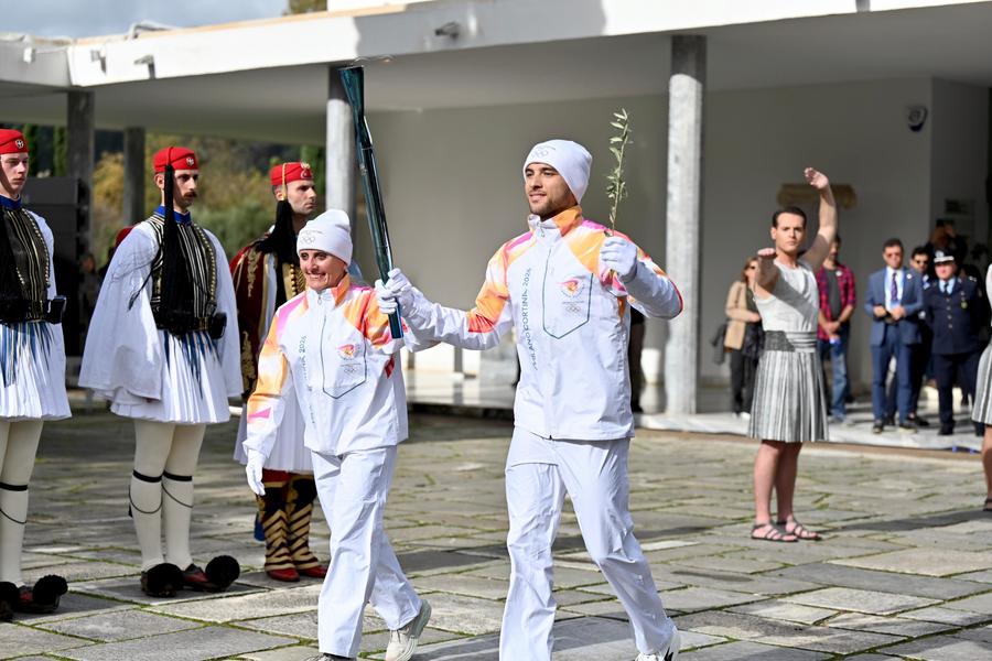 Flame for 2026 Milan-Cortina Winter Olympics lit in Ancient Olympia