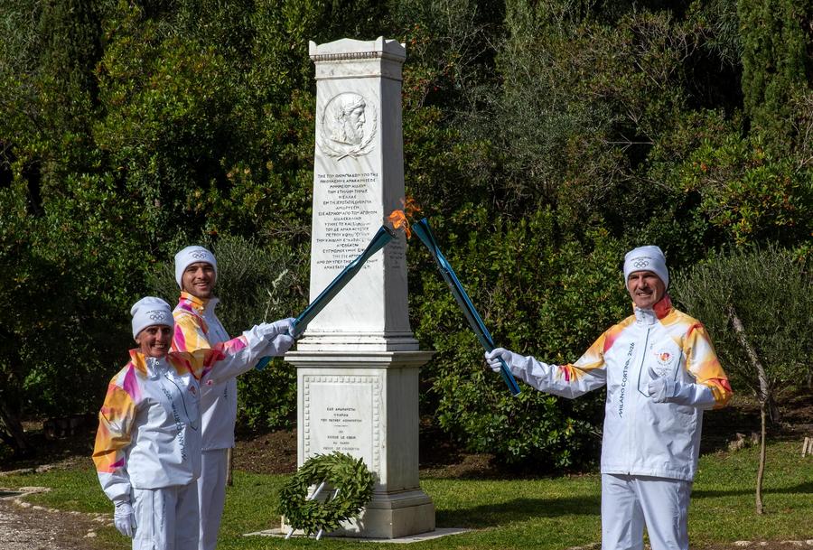 Flame for 2026 Milan-Cortina Winter Olympics lit in Ancient Olympia