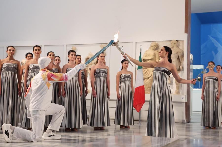 Flame for 2026 Milan-Cortina Winter Olympics lit in Ancient Olympia