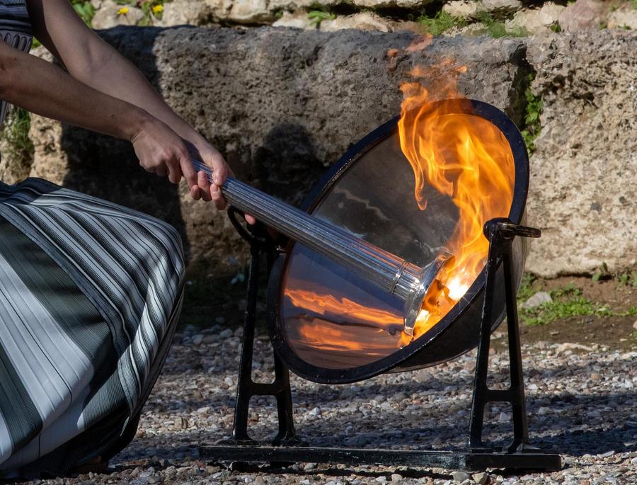 Flame for 2026 Milan-Cortina Winter Olympics lit in Ancient Olympia