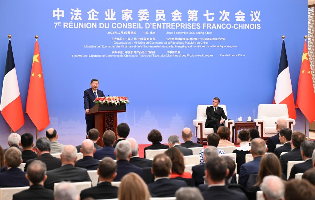 Xi, Macron attend closing ceremony of seventh meeting of China-France Business Council