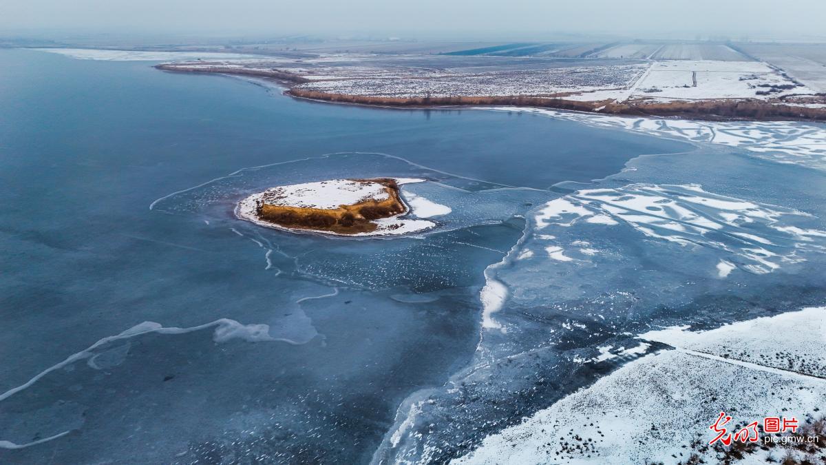 Winter scenery at Xiaohaizi Wetland in NW China's Xinjiang