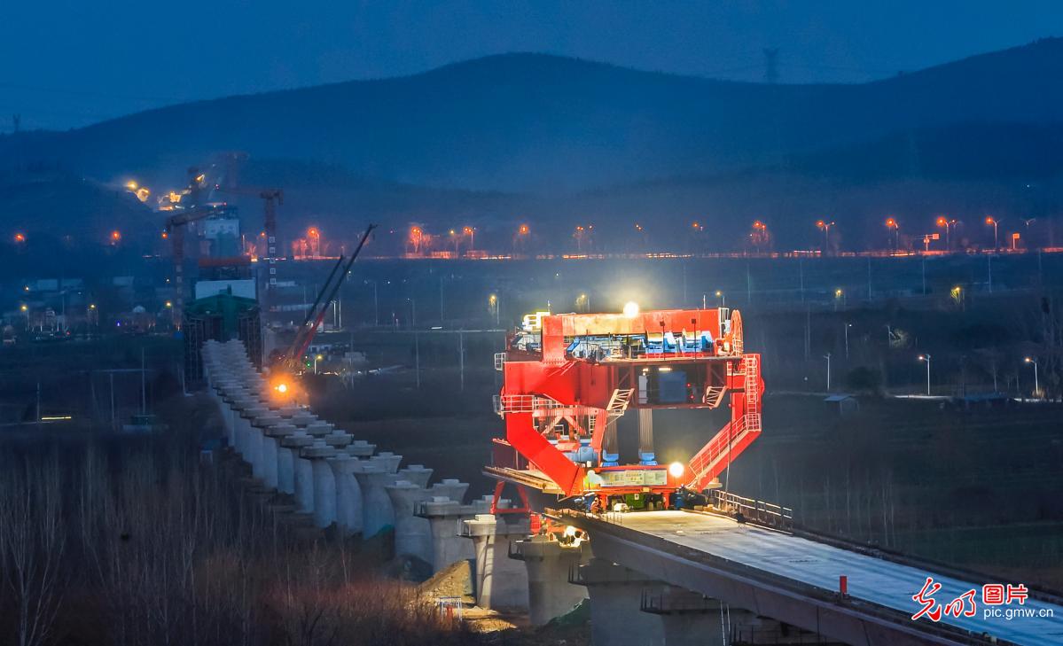 Construction progresses on key Shandong high-speed rail link
