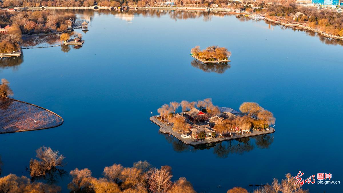 Winter morning splendor at Daming Lake in East China