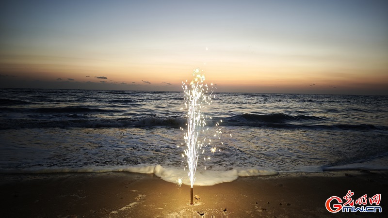 Sunrise over winter coast of Anaya