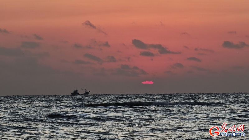 Sunrise over winter coast of Anaya