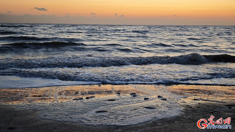 Sunrise over winter coast of Anaya