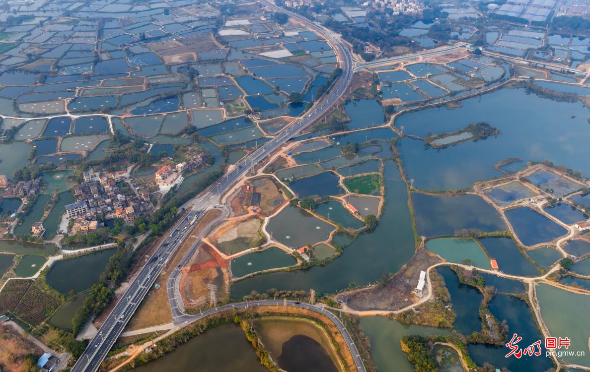 Sunset paints Gulao Water Town in south China's Guangdong Sunset paints Gulao Water Town in south China's Guangdong