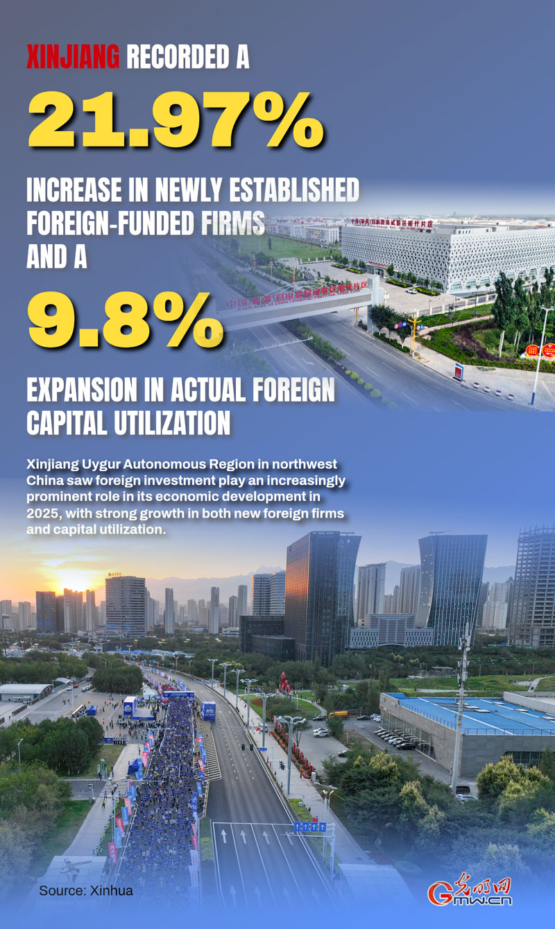 Poster: NW China's Xinjiang sees dual rise in foreign firms, investment in 2025 Poster: NW China's Xinjiang sees dual rise in foreign firms, investment in 2025