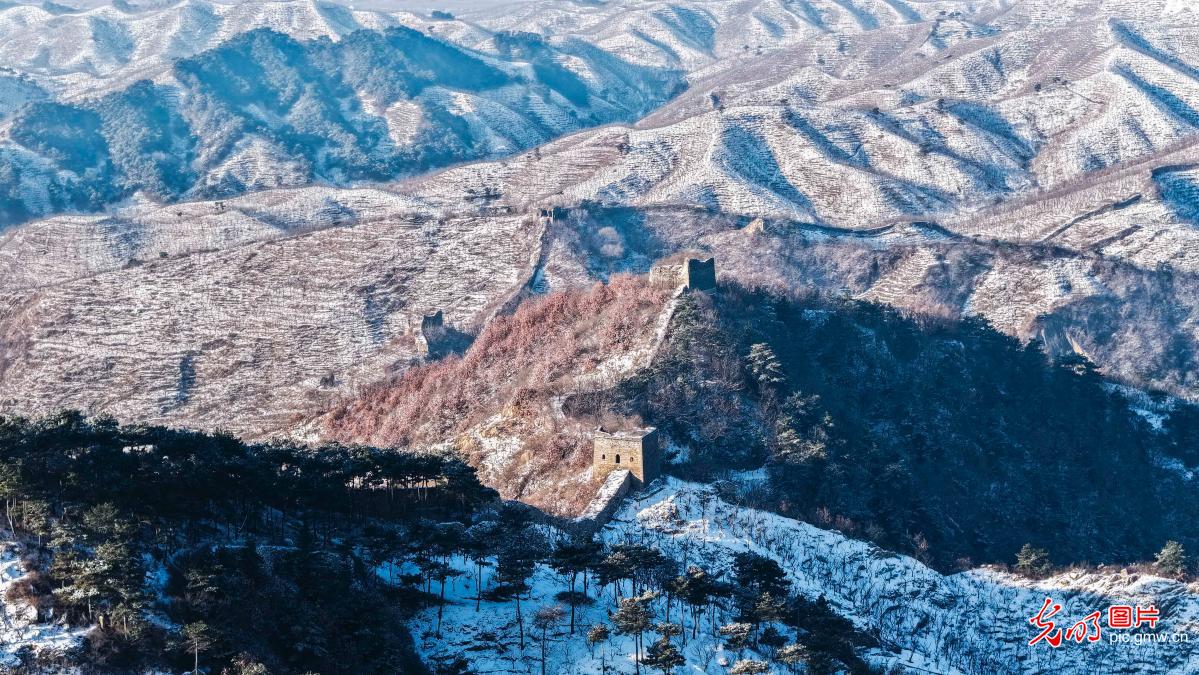 Snow-covered Great Wall presents majestic winter scene in N China's Hebei Snow-covered Great Wall presents majestic winter scene in N China's Hebei
