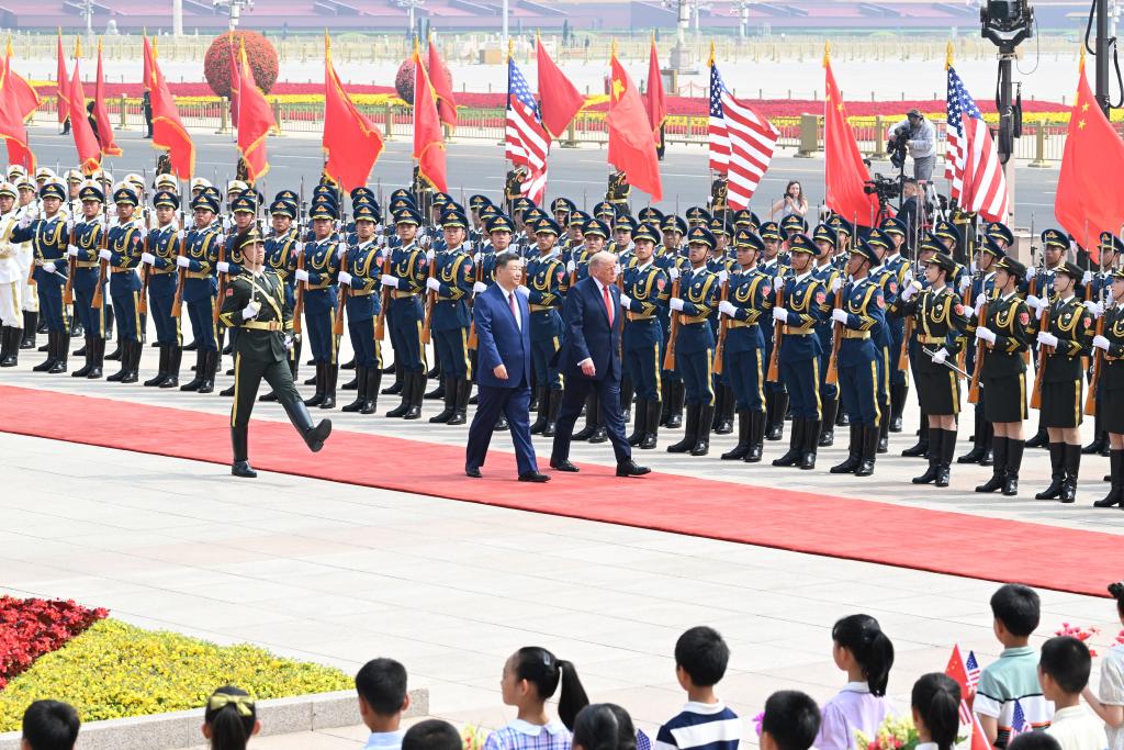 Xi holds welcome ceremony for Trump
