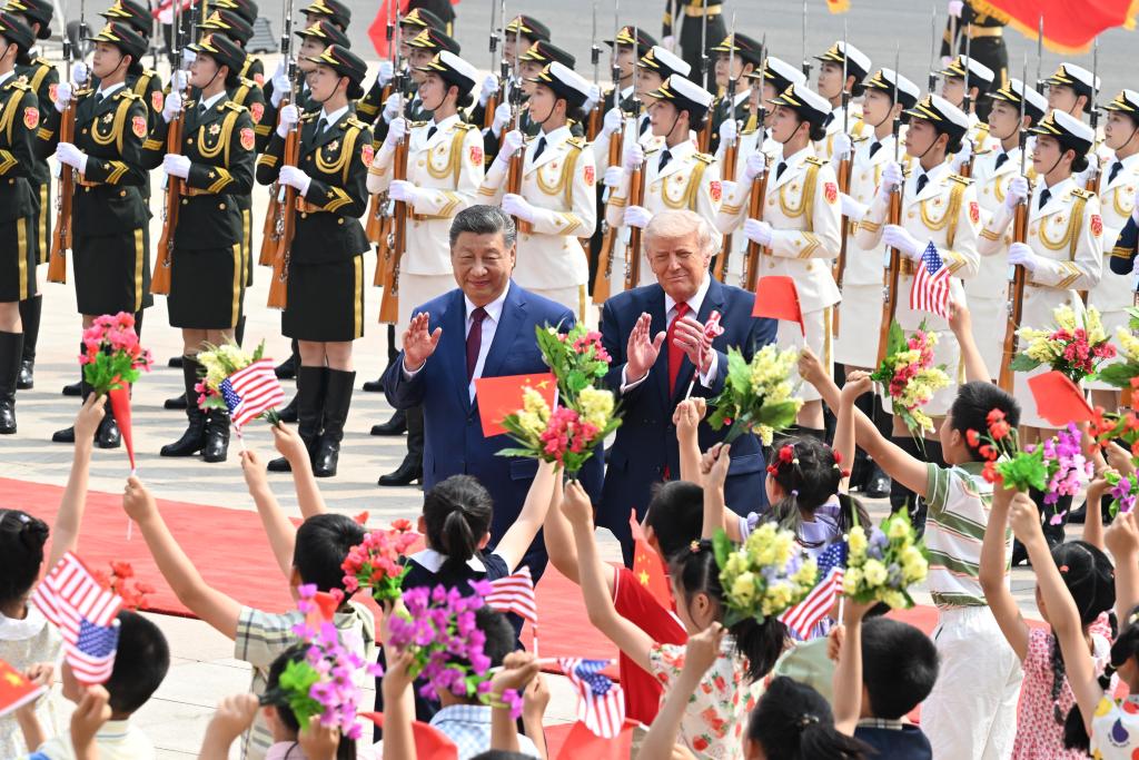Xi holds welcome ceremony for Trump