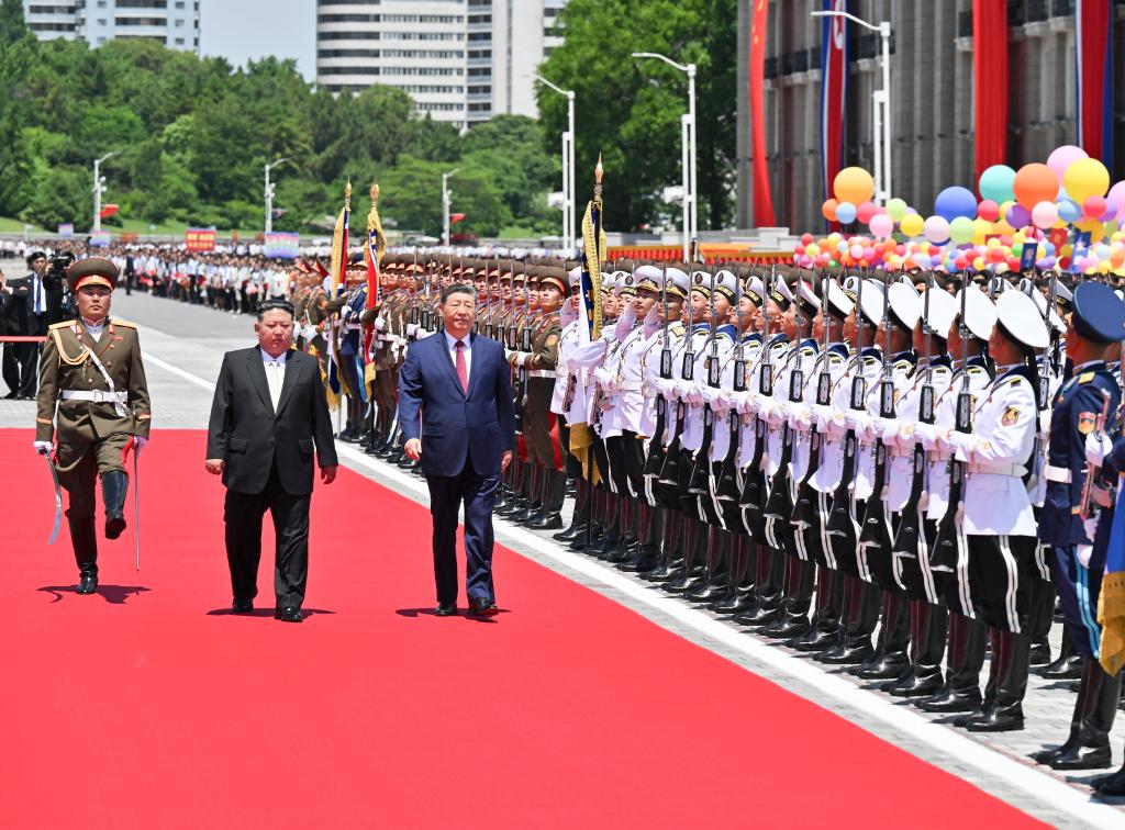 Xi arrives to grand welcome in Pyongyang for state visit to DPRK