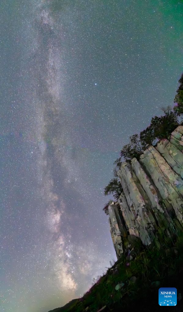 Milky Way sparkles over night sky in NE China's Heilongjiang
