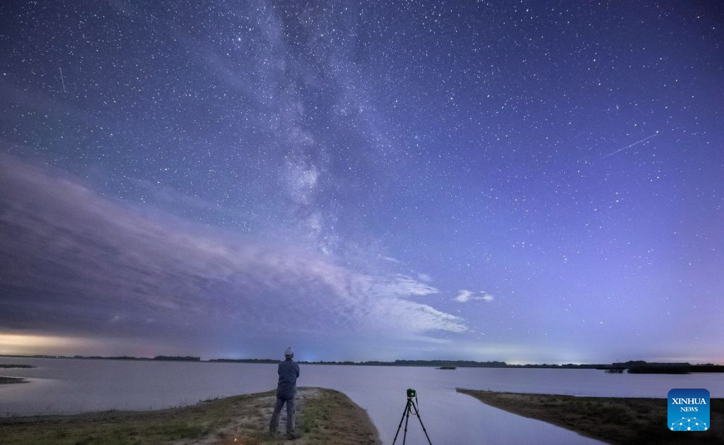 Milky Way sparkles over night sky in NE China's Heilongjiang