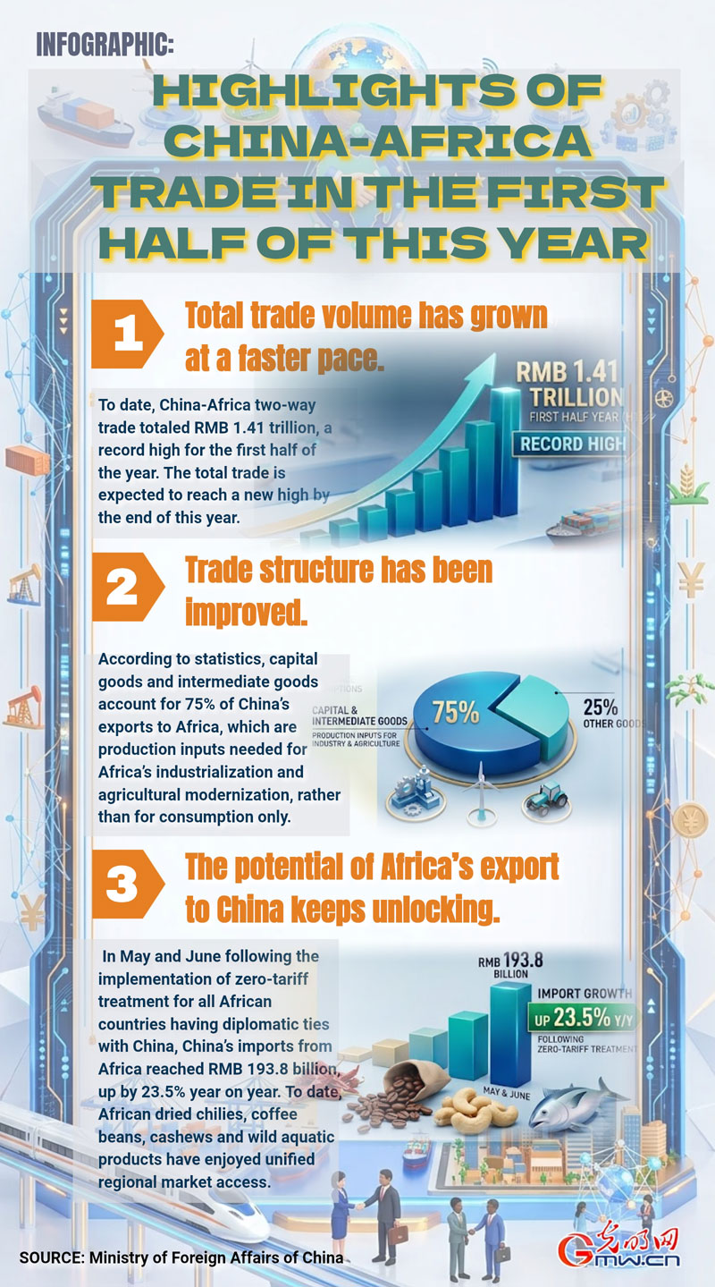 Infographic: Highlights of China-Africa trade in the first half of this year