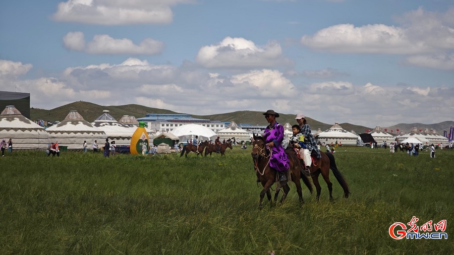 Summer scenery of grasslands in N China's Inner Mongolia