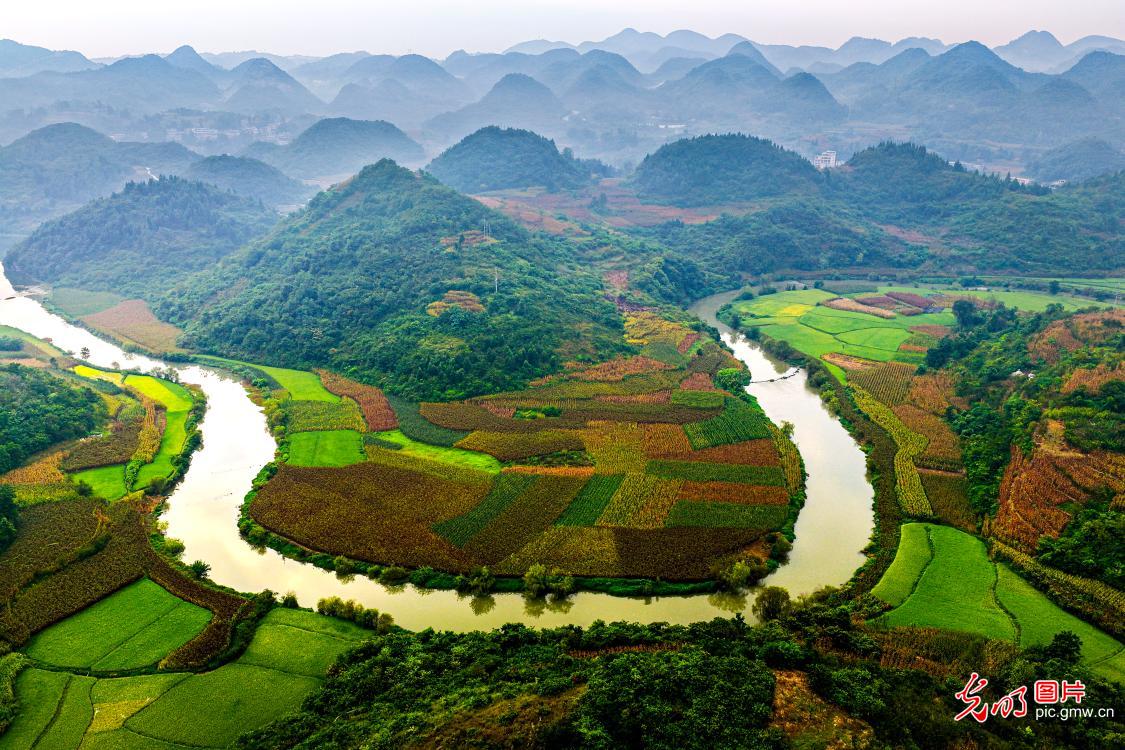Idyllic rural scenery in SW China's Guizhou