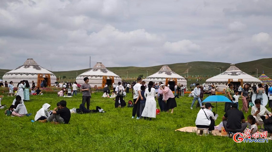 Visitors enjoy Naadam Festival activities Visitors enjoy Naadam Festival activities