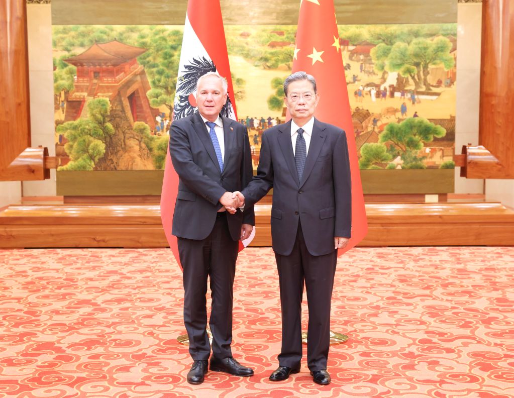 China's top legislator holds talks with president of National Council of Austria