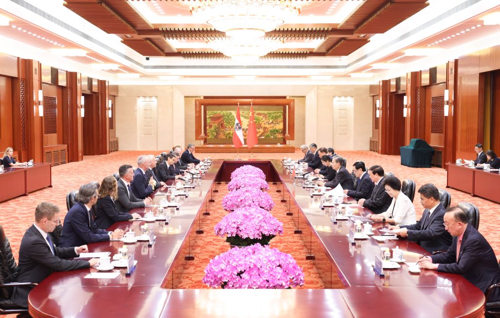 China's top legislator holds talks with president of National Council of Austria