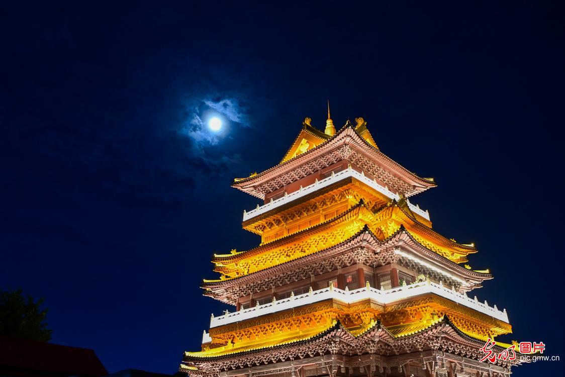 Full moon illuminates a beautiful autumn night across China