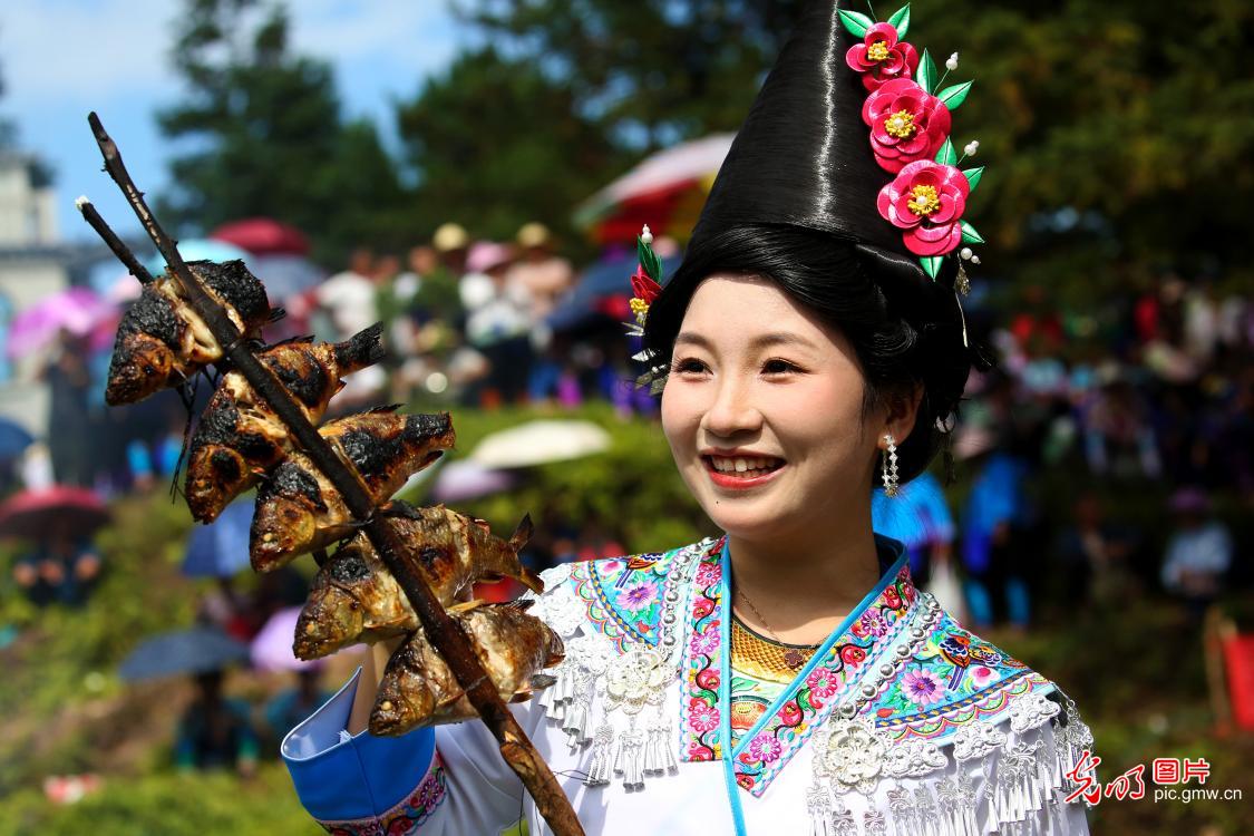 Traditional festival celebrated to welcome harvest and National Day in S China's Guangxi Traditional festival celebrated to welcome harvest and National Day in S China's Guangxi