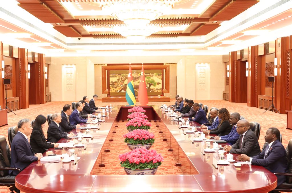 China's top legislator meets Botswana's president, Togo's president of Council of Ministers