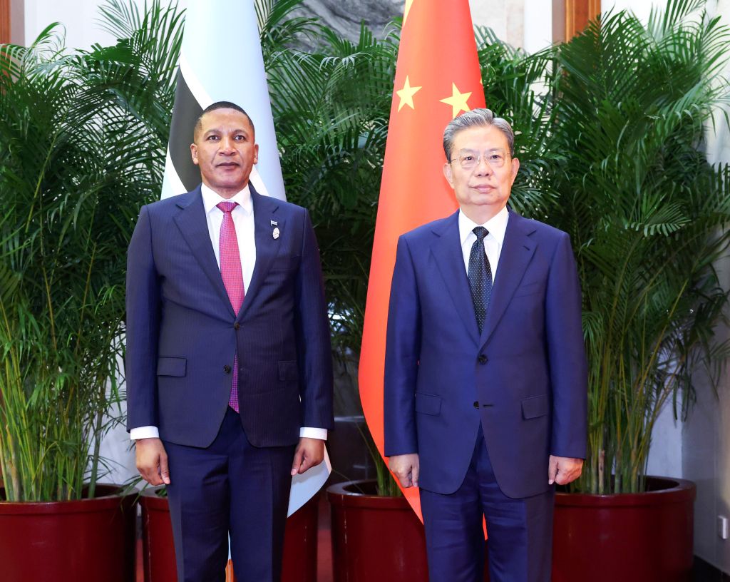 China's top legislator meets Botswana's president, Togo's president of Council of Ministers