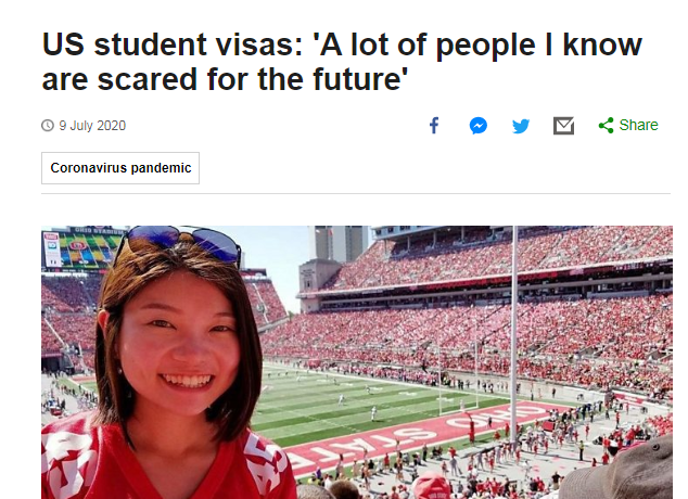 US student visas left international students’ future hanging