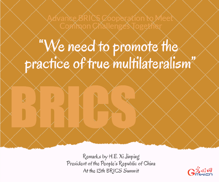 Xi calls on BRICS countries to advance building of community with a shared future for mankind