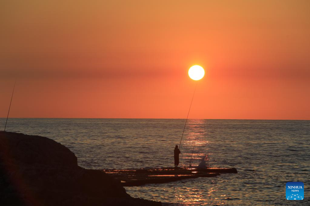 In pics: sunset views at coast of Beirut, Lebanon