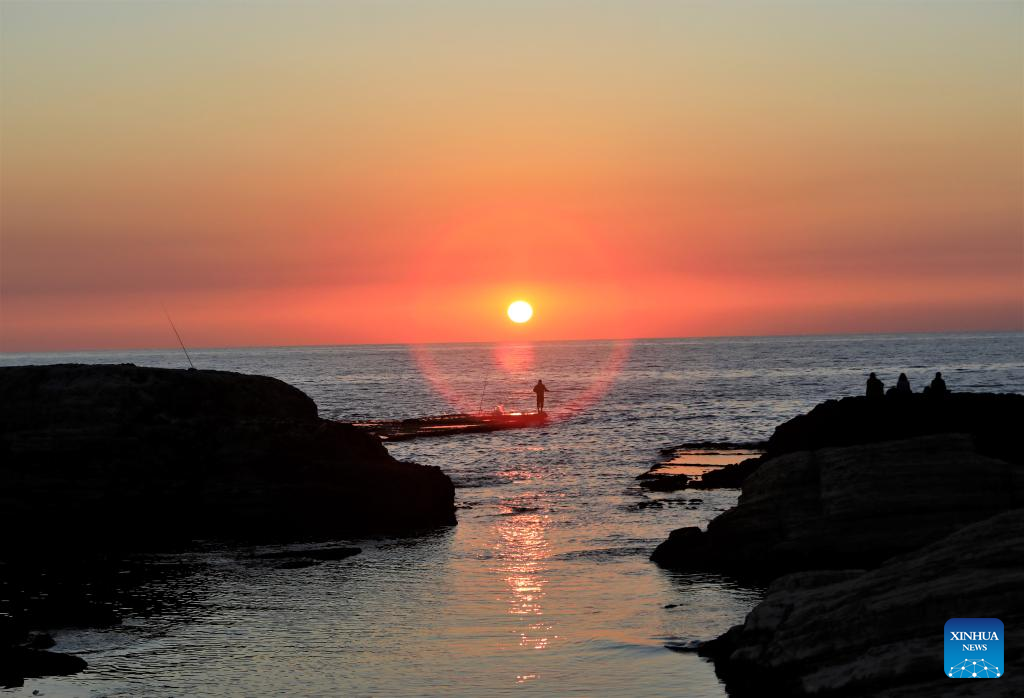 In pics: sunset views at coast of Beirut, Lebanon