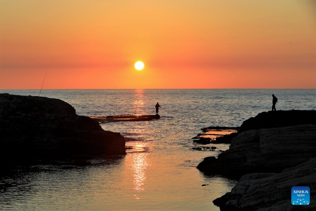 In pics: sunset views at coast of Beirut, Lebanon