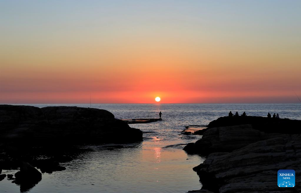 In pics: sunset views at coast of Beirut, Lebanon