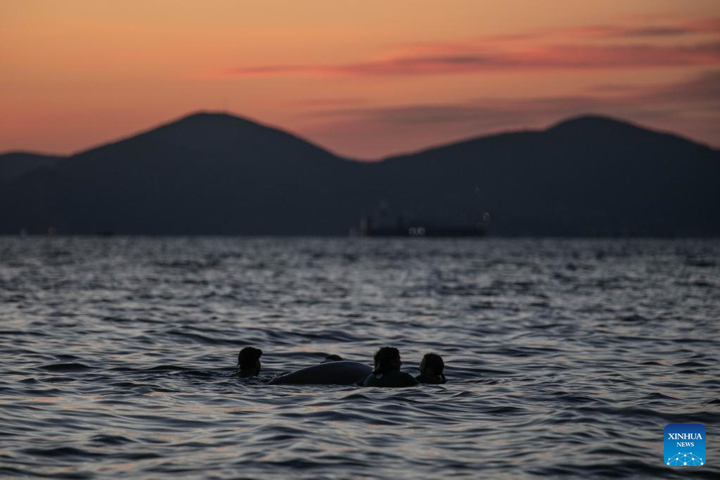 Rescue operation underway for injured whale found on Athens beach