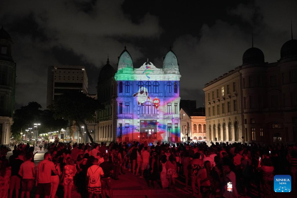 Light show celebrates Chinese Lunar New Year, Beijing 2022 Winter Olympics in Brazil