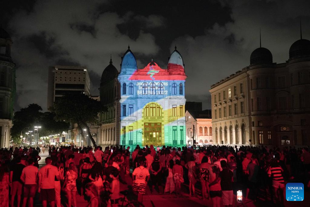 Light show celebrates Chinese Lunar New Year, Beijing 2022 Winter Olympics in Brazil
